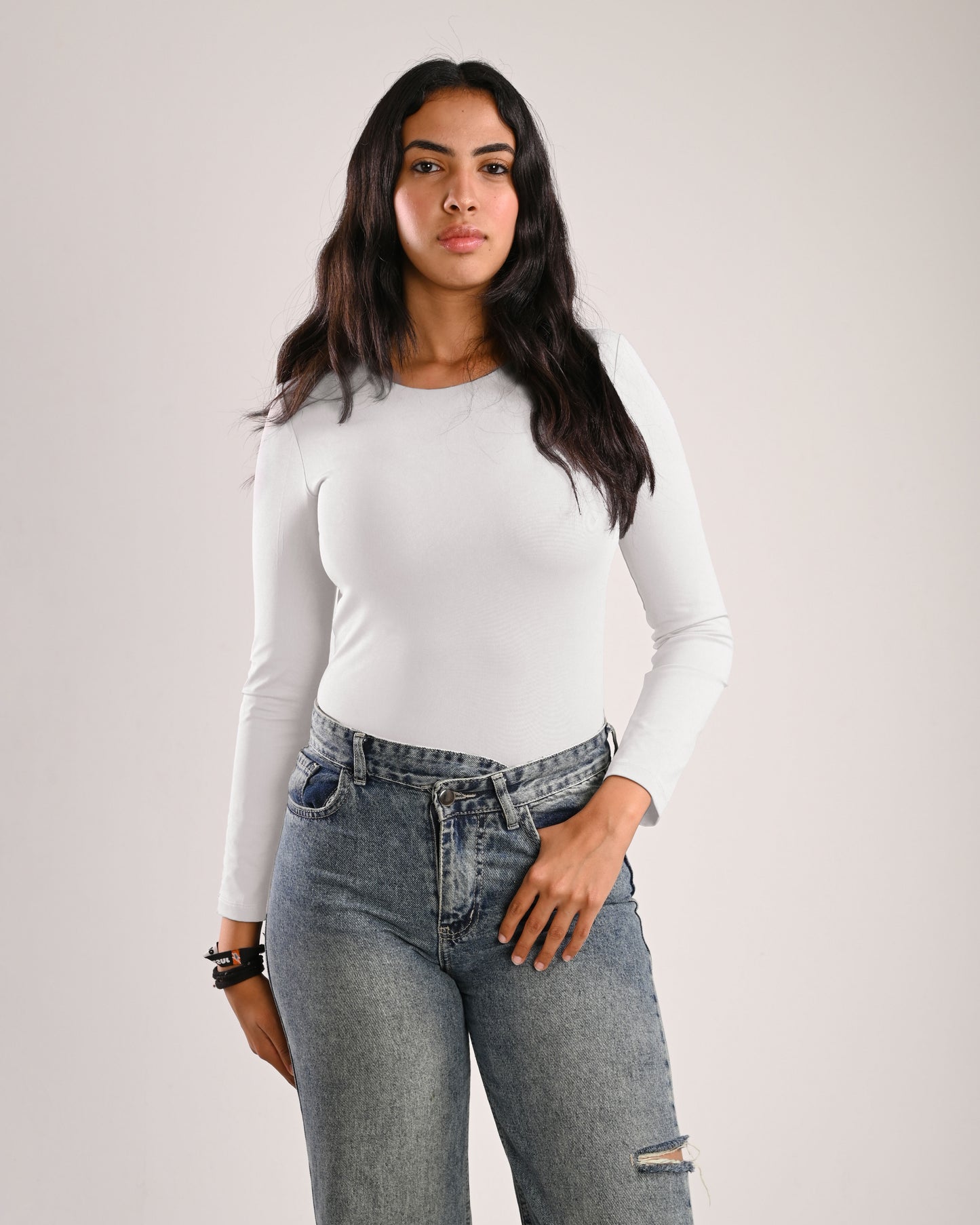 White Basic Bodysuit