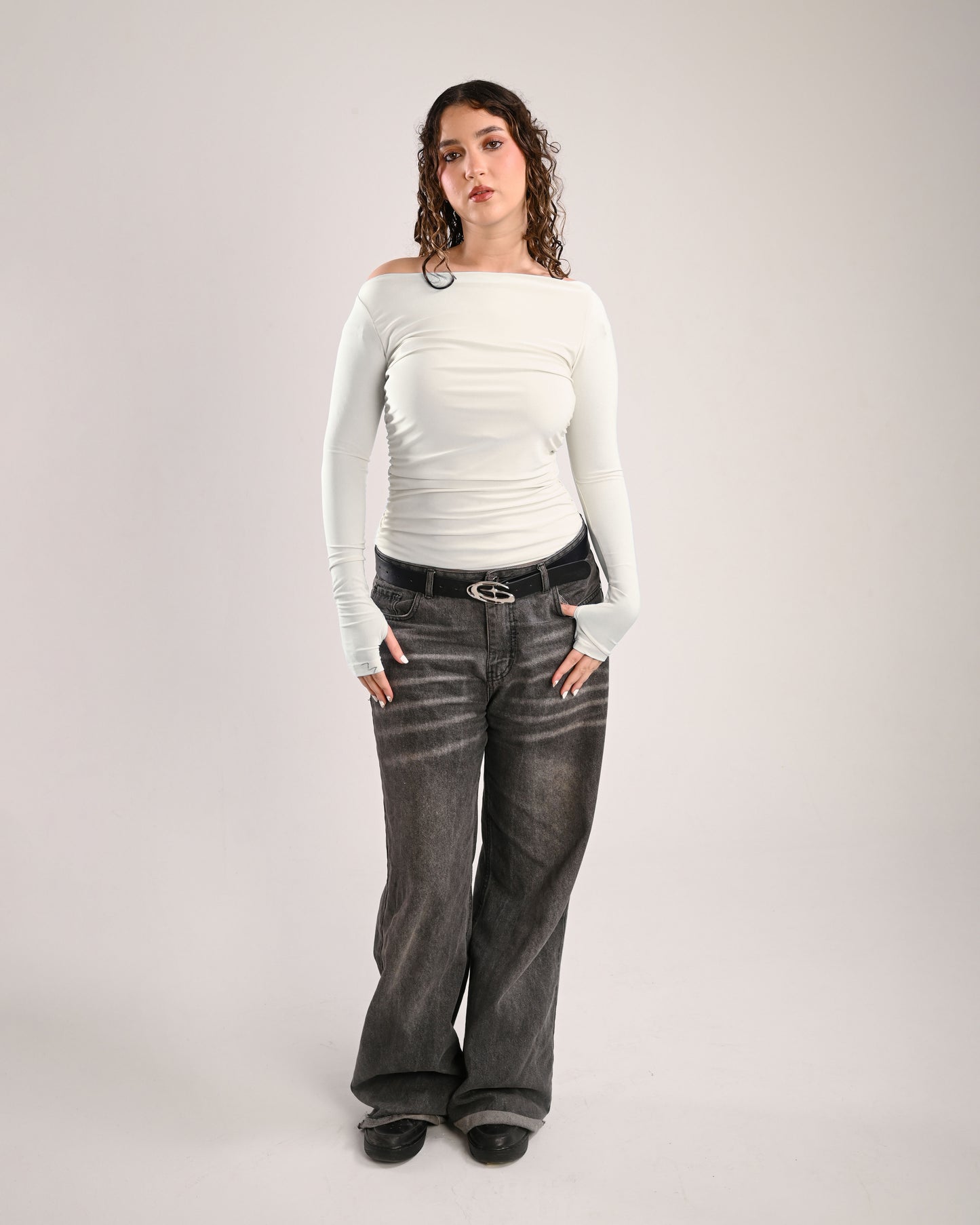 White Asymmetrical Top