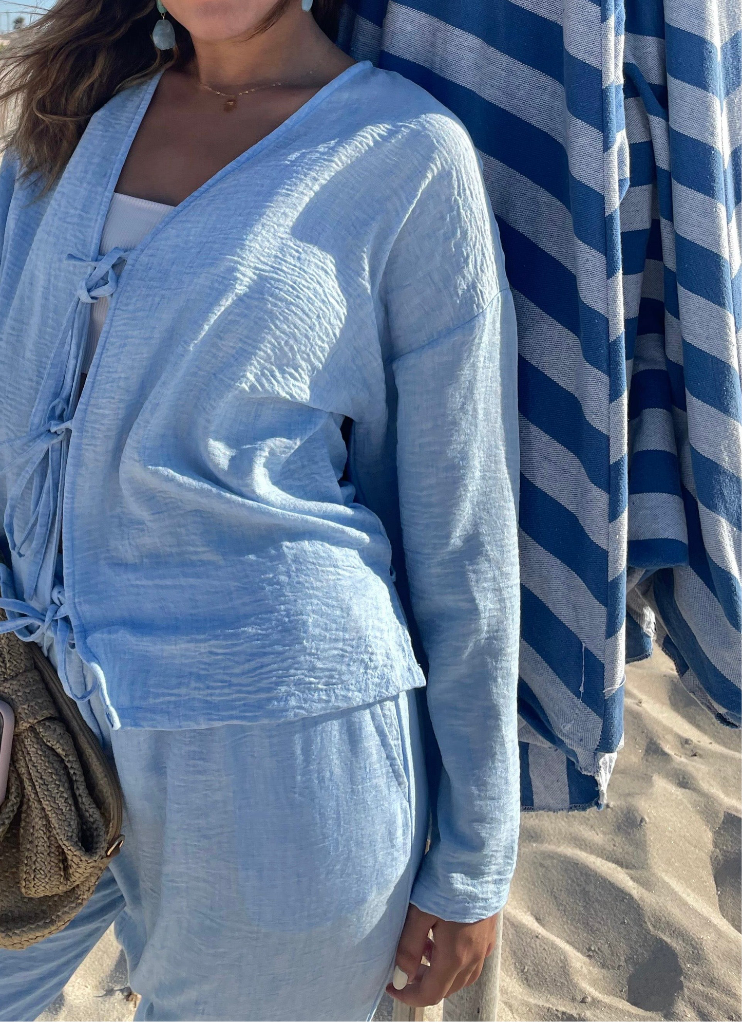 Baby Blue Ribbon Top