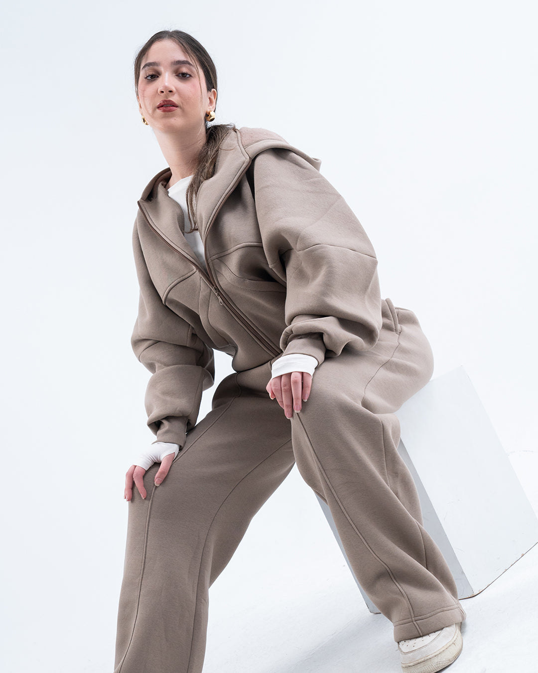 The Cozy-Up Khaki Set