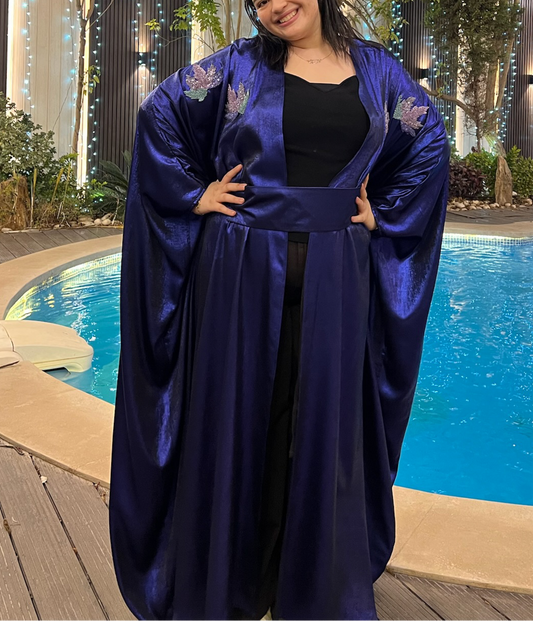 Dark Violet Shimmery Kaftan