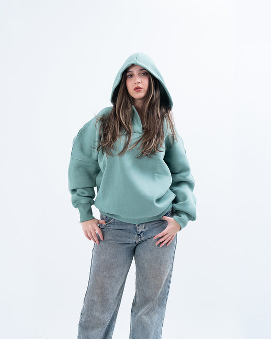 Mint Green V-Neck Hoodie (unisex)