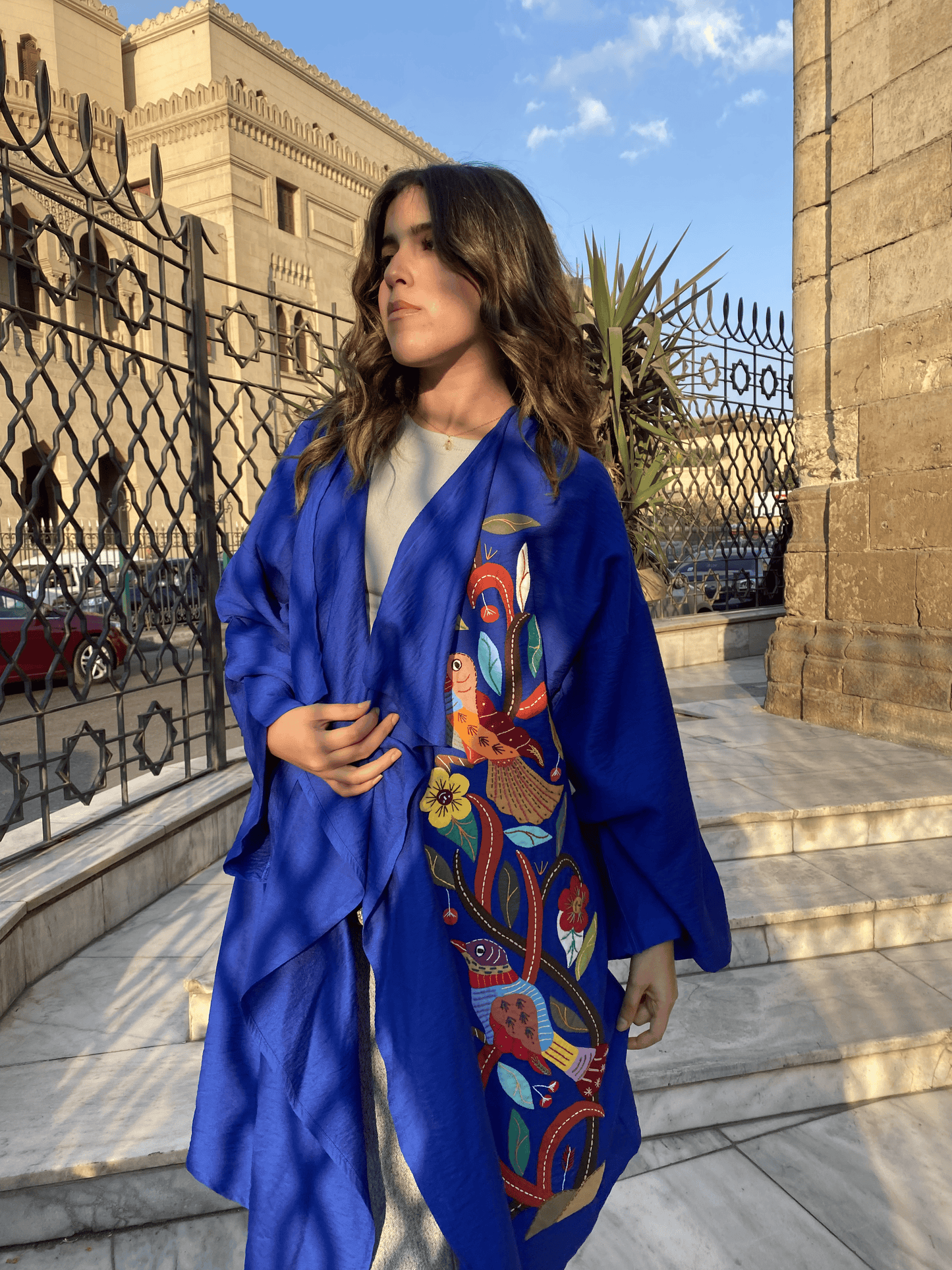 Blue Khayamiya Kaftan