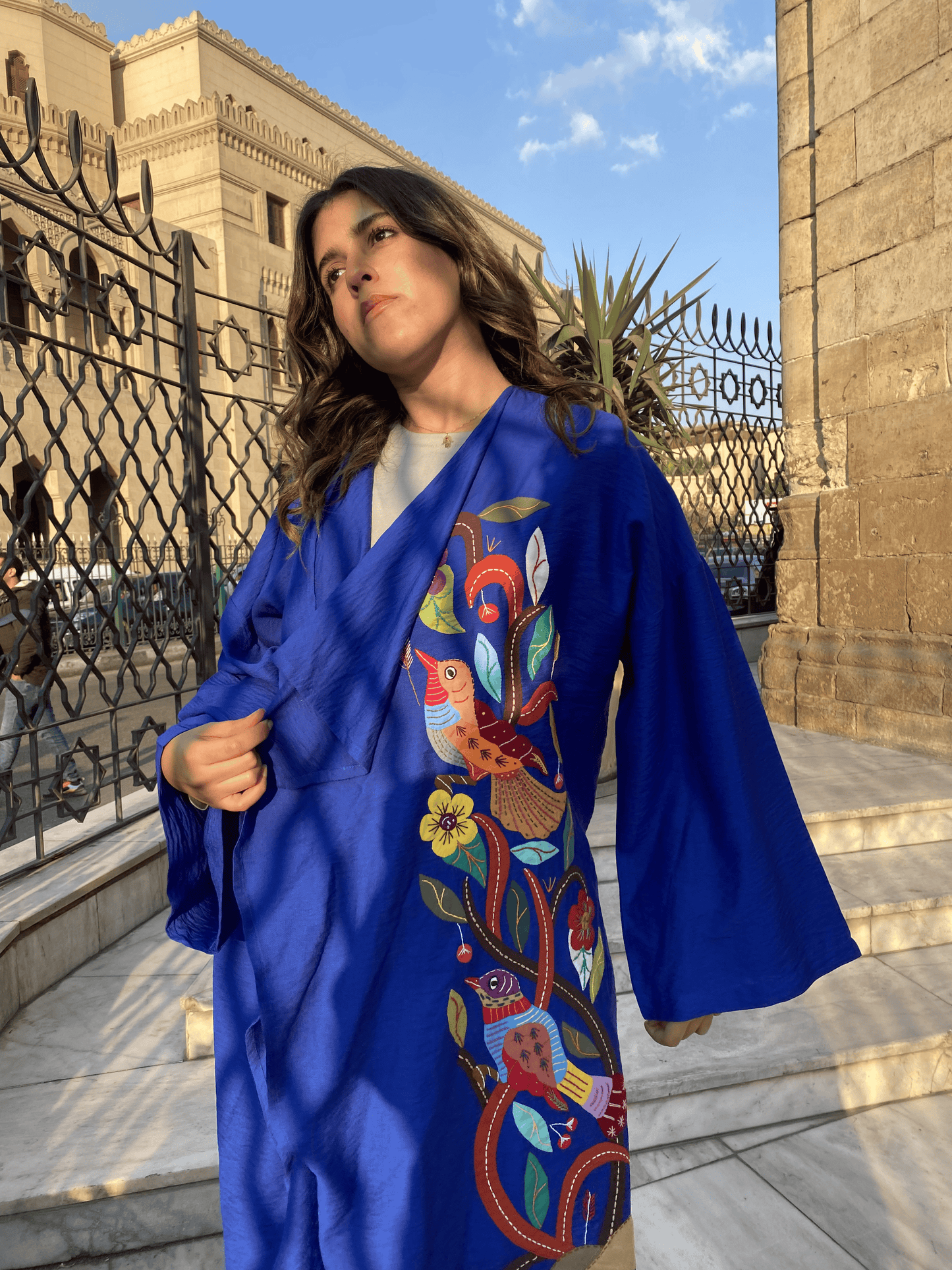 Blue Khayamiya Kaftan