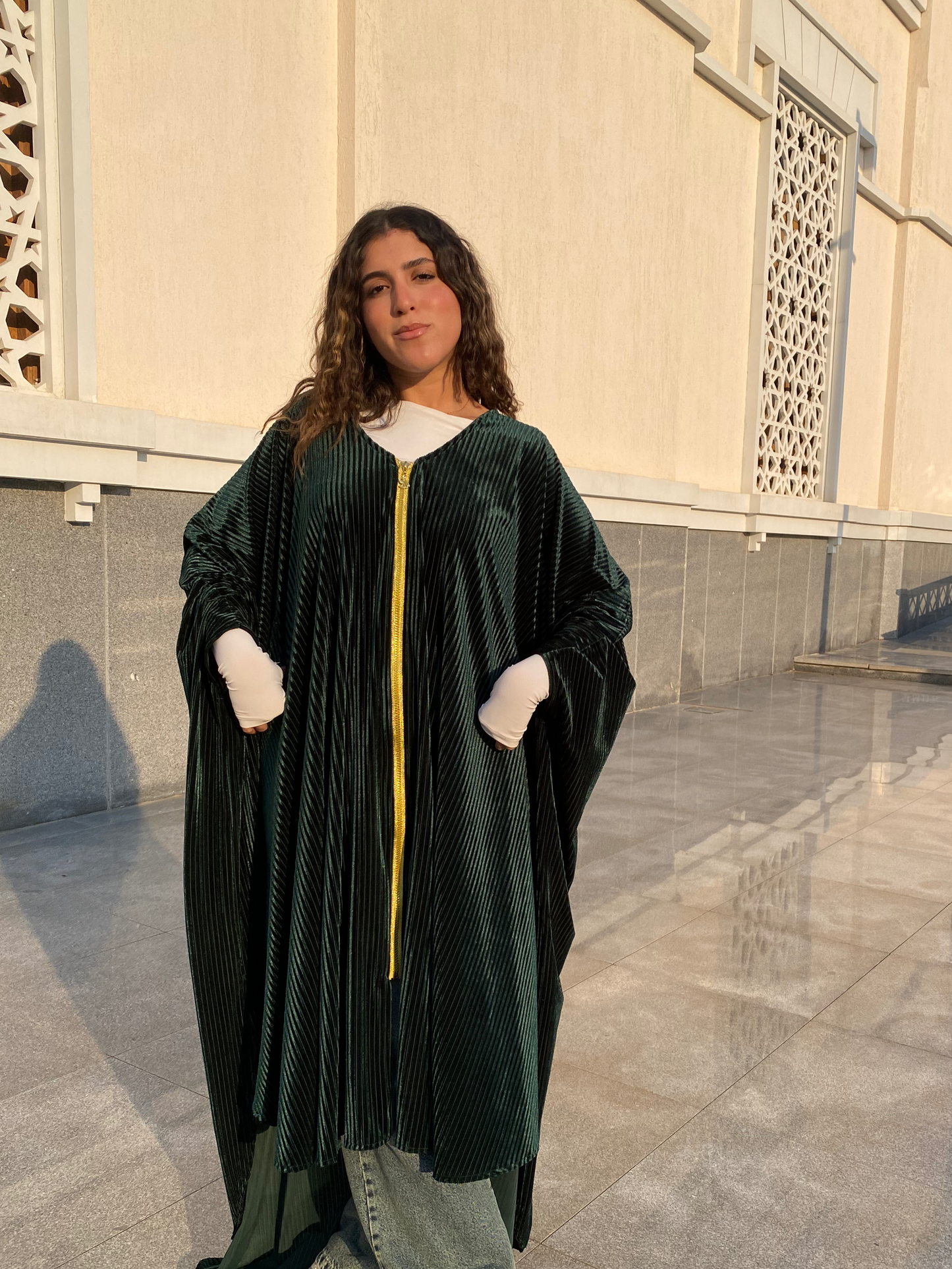 Emerald Green Velvet Kaftan