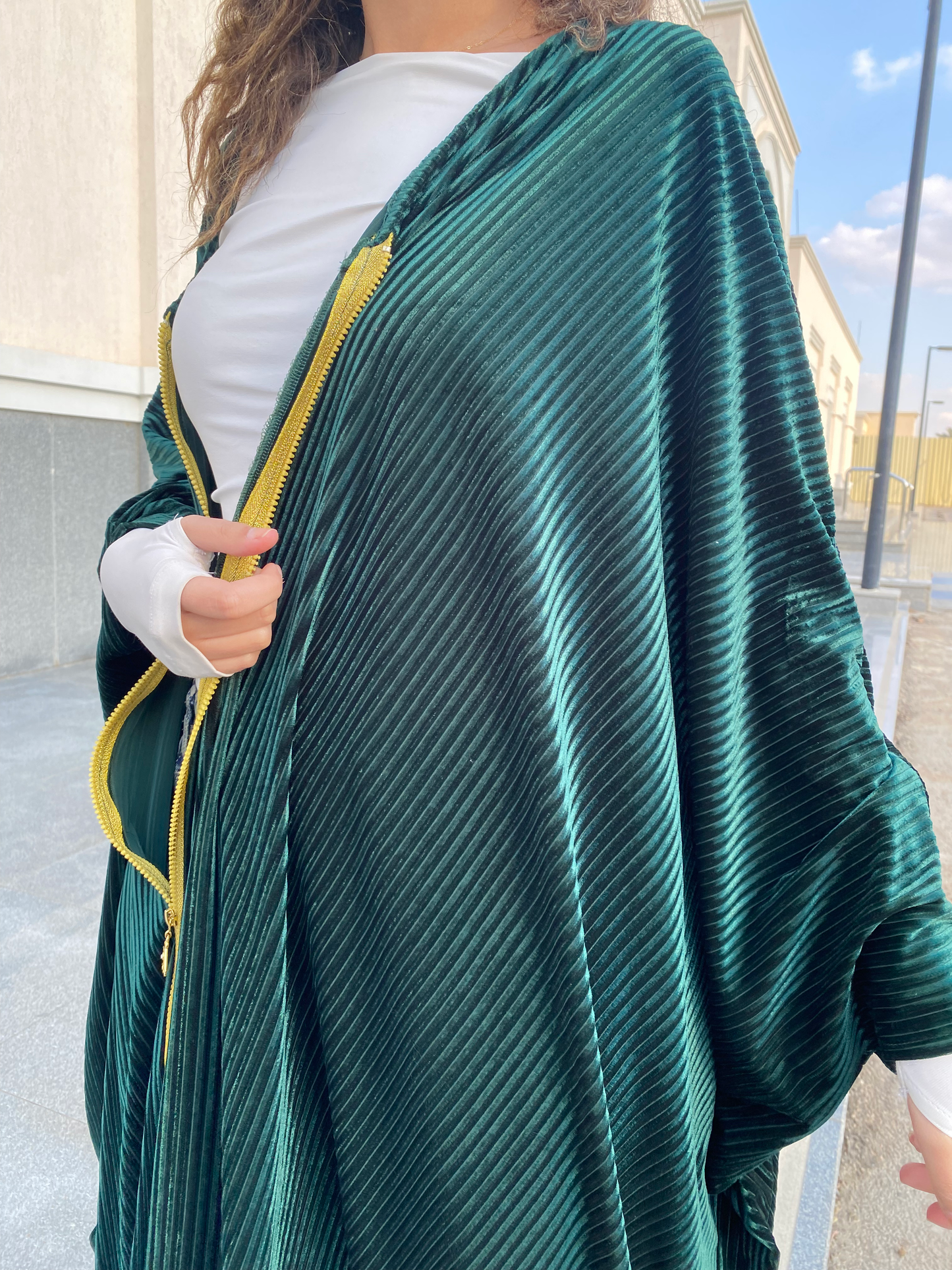 Emerald Green Velvet Kaftan