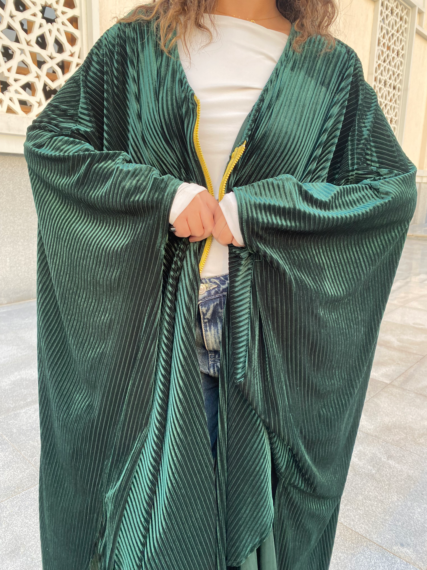 Emerald Green Velvet Kaftan