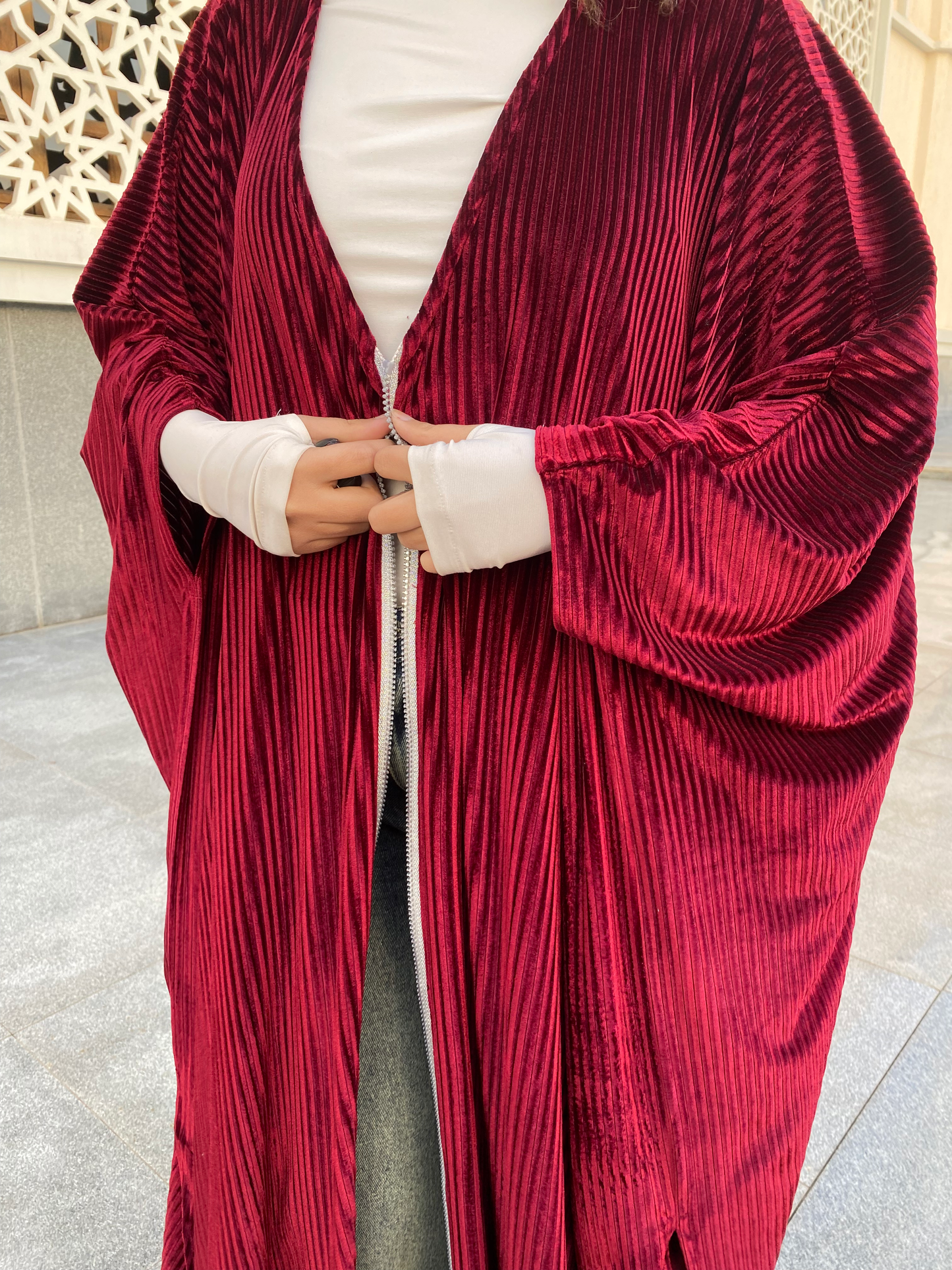 Burgundy Velvet Kaftan