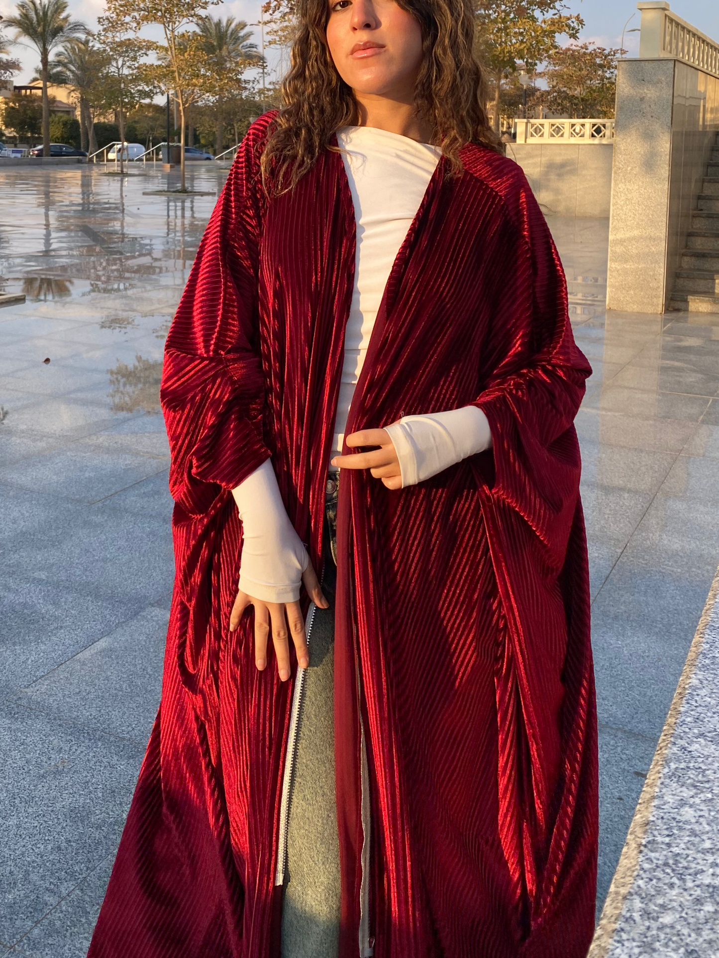 Burgundy Velvet Kaftan