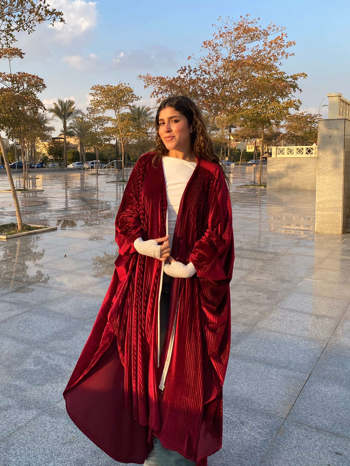 Burgundy Velvet Kaftan