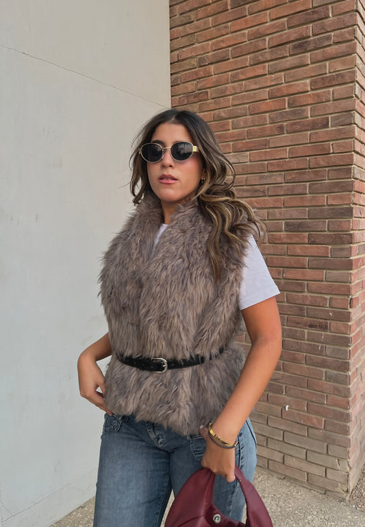 Ash Furry Vest ( Preorder )